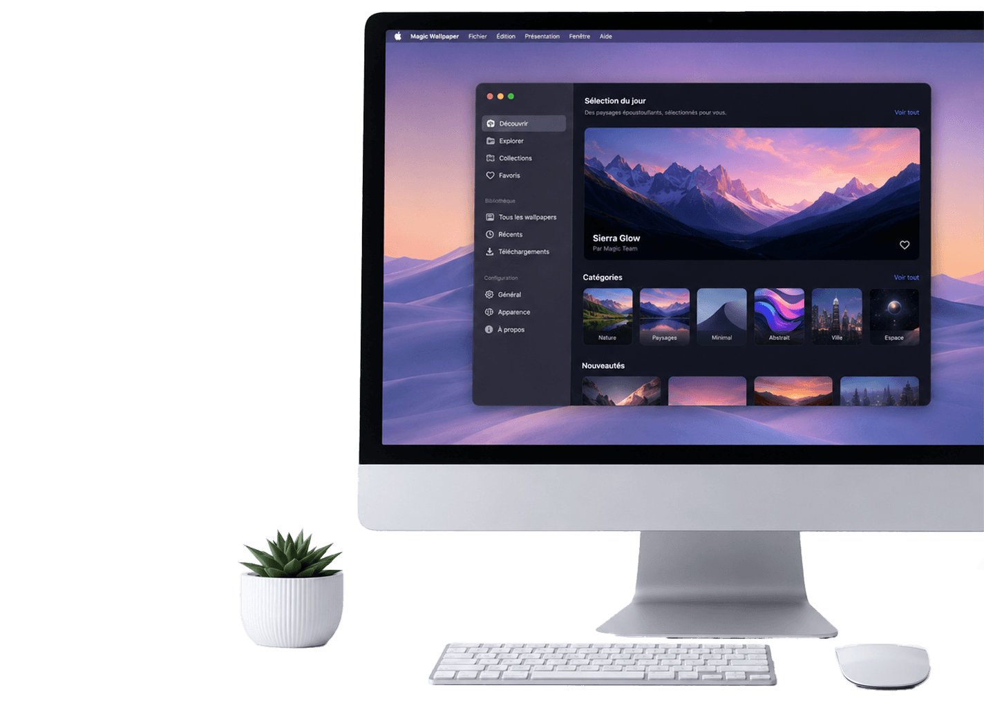 Magic Wallpaper Desktop sur macOS.